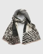 ΓΥΝΑΙΚΕΙΟ ΚΑΣΚΟΛ VERDE 06-1344 ANIMAL PRINT ΜΑΥΡΟ