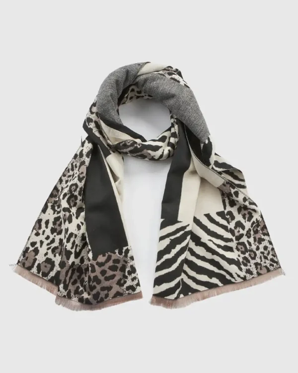ΓΥΝΑΙΚΕΙΟ ΚΑΣΚΟΛ VERDE 06-1344 ANIMAL PRINT ΜΑΥΡΟ