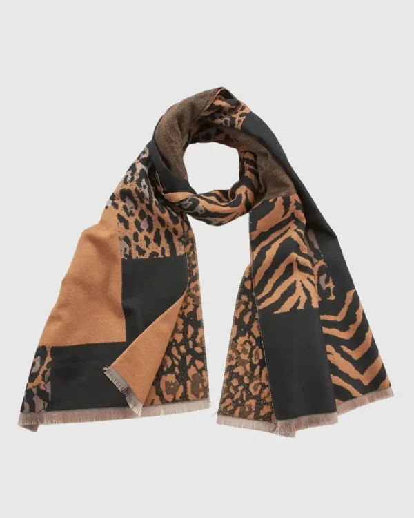 ΓΥΝΑΙΚΕΙΟ ΚΑΣΚΟΛ VERDE 06-1344 ANIMAL PRINT ΚΑΦΕ