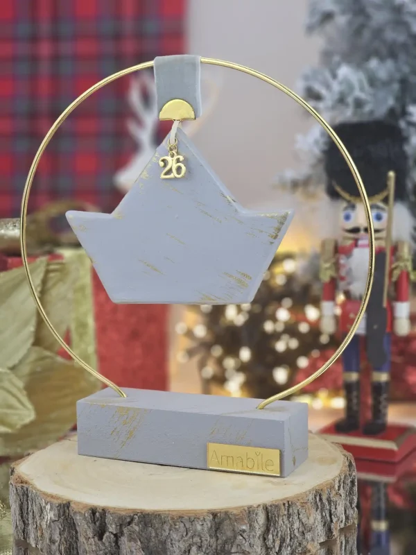 Διακοσμητικό Γούρι Σταντ Καράβι Γκρι