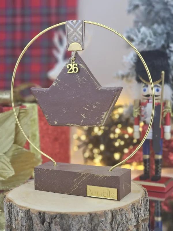 Διακοσμητικό Γούρι Σταντ Καράβι Καφέ