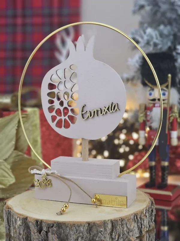 Διακοσμητικό Γούρι Σταντ Ρόδι Πούδρα