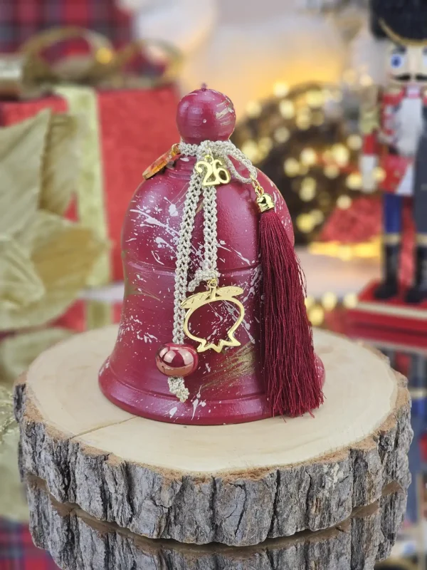 Διακοσμητικό Γούρι Κεραμική Καμπάνα L Μπορντό