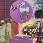 Διακοσμητικό Γούρι Στρογγυλό Σταντ Ματζέντα