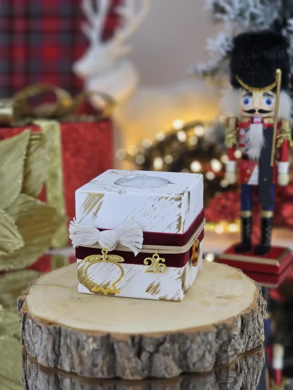 Διακοσμητικό Γούρι - Κηροπήγιο Λευκό