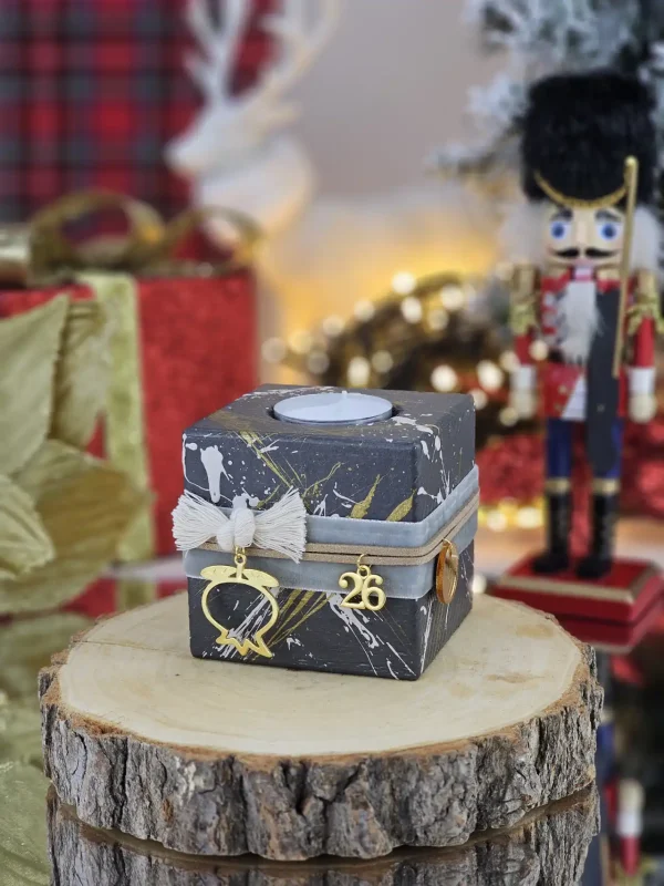 Διακοσμητικό Γούρι - Κηροπήγιο Ανθρακί