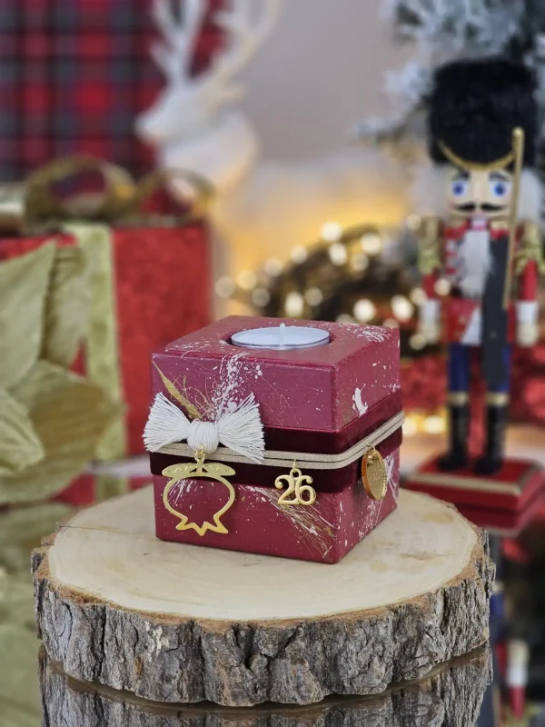 Διακοσμητικό Γούρι - Κηροπήγιο Μπορντό