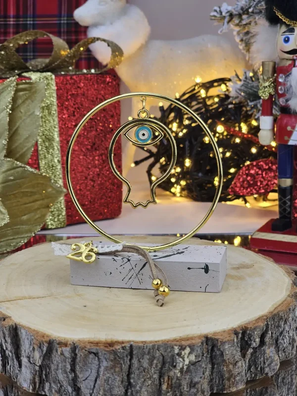 Διακοσμητικό Γούρι Circle Σταντ S Γκρεζ