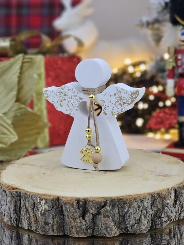 Διακοσμητικό Γούρι Circle Κεραμικό Αγγελάκι