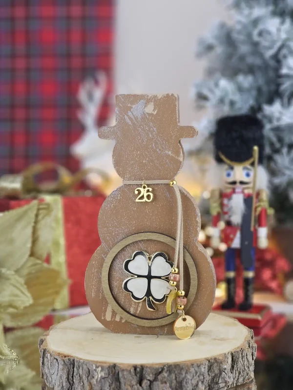 Διακοσμητικό Γούρι Χιονάνθρωπος Κάμελ