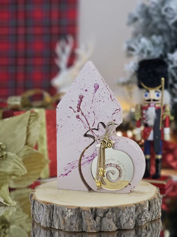 Διακοσμητικό Γούρι Σπίτι-Ρόδι Πούδρα