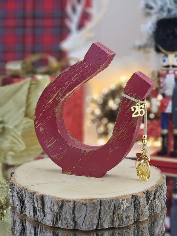 Διακοσμητικό Γούρι Πέταλο Μπορντό