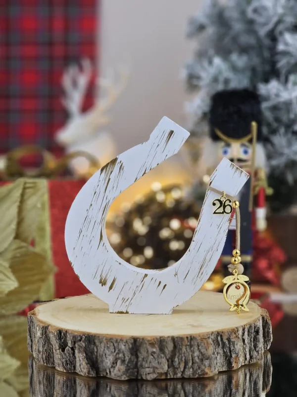 Διακοσμητικό Γούρι Πέταλο Λευκό