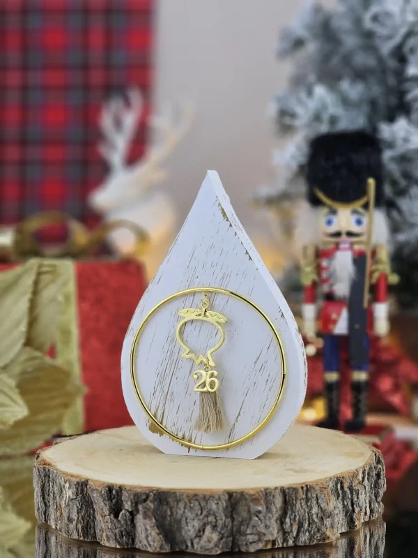 Διακοσμητικό Γούρι Σταγόνα Λευκό