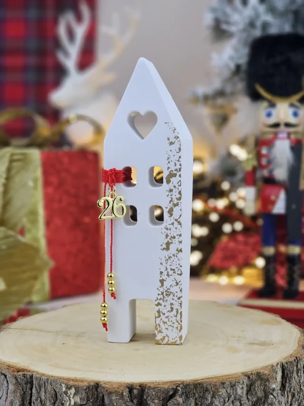 Διακοσμητικό Γούρι Κεραμικό Σπιτάκι