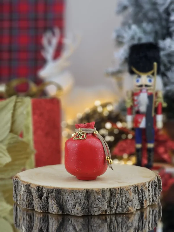 Διακοσμητικό Γούρι Ρόδι Mini Κόκκινο