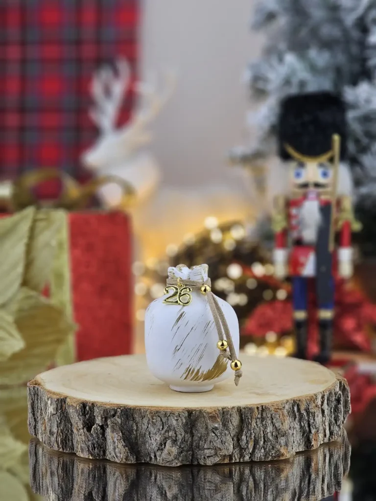 Διακοσμητικό Γούρι Ρόδι Mini Μπορντό