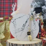 Διακοσμητικό Γούρι Ξύλινο Ρόδι L Γκρεζ