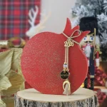 Διακοσμητικό Γούρι Ξύλινο Ρόδι L Κόκκινο