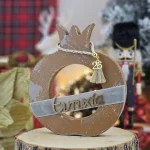 Διακοσμητικό Γούρι Ξύλινο Ρόδι Wish Κάμελ