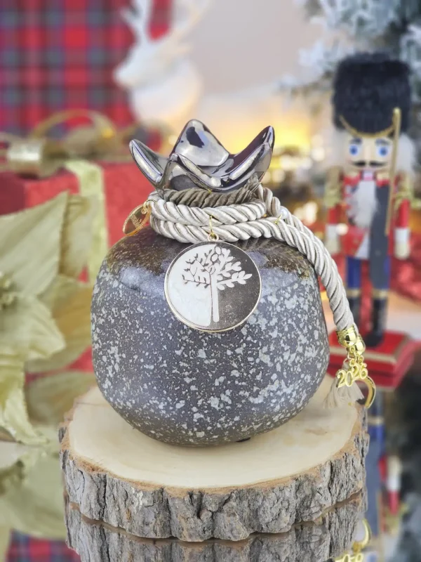 Διακοσμητικό Γούρι Κεραμικό Ρόδι XL Καφέ - Δέντρο της Ζωής