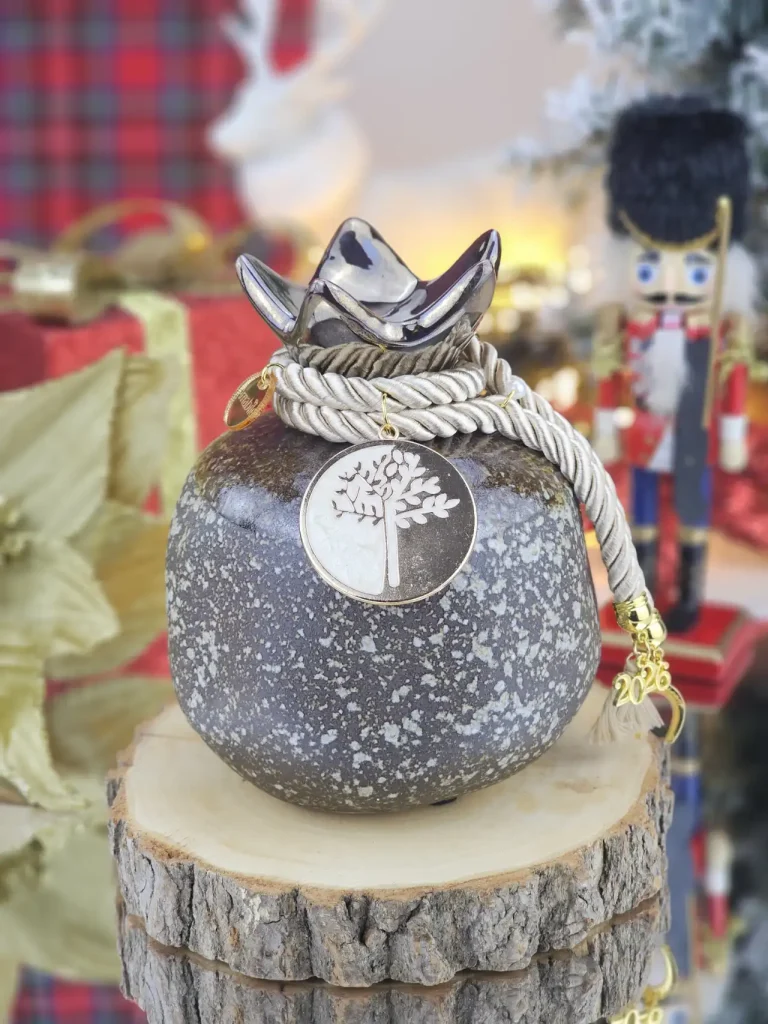 Διακοσμητικό Γούρι Κεραμικό Ρόδι XL Καφέ - Δέντρο της Ζωής