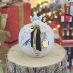 Διακοσμητικό Γούρι Κεραμικό Ρόδι ML Γκρεζ