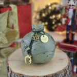 Διακοσμητικό Γούρι Κεραμικό Ρόδι SM Χακί