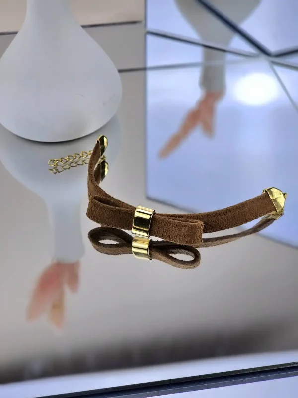 Γυναικείο Βραχιόλι Bow in Camel