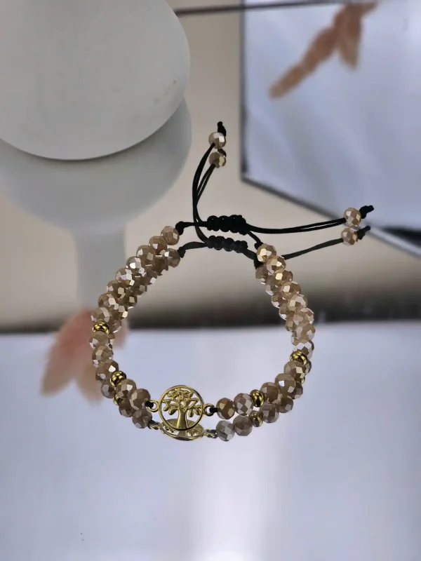 Γυναικείο Βραχιόλι Tree in Beige