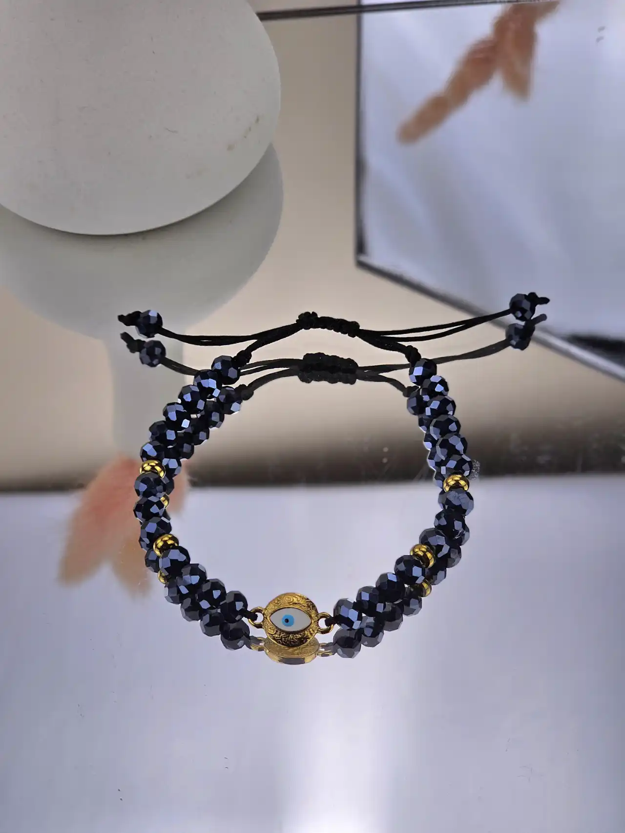 WB84-25 Γυναικείο Βραχιόλι Cute Eye in Blue Black - Image 1