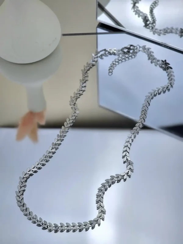 Γυναικείο Κοντό Κολιέ Leaves Chain
